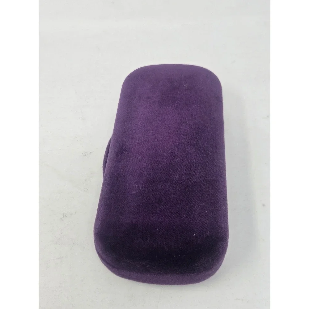 Gucci Purple Velvet Hard Glasses Case and Satin Dust Bag Set